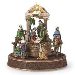 Item 134105 thumbnail Lighted Musical Nativity Rotation