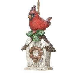 Item 134191 thumbnail Cardinal On Birdhouse Ornament