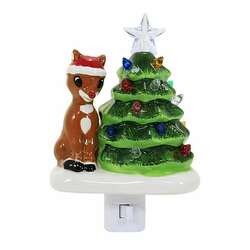 Item 134235 thumbnail Rudolph With Vintage Tree Nightlight