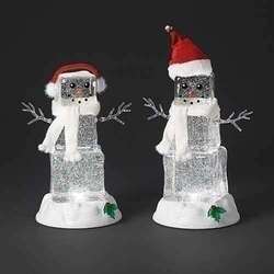 Item 134256 thumbnail LED Swirl Snowman Cube