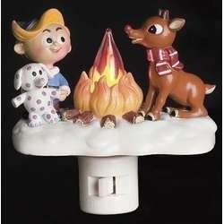 Item 134447 thumbnail Rudolph & Hermey Flickering Nightlight