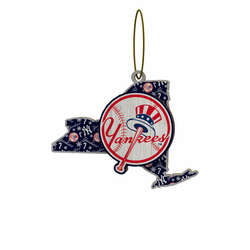 Item 143403 thumbnail New York Yankees Wood State Ornament