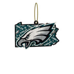 Item 143406 thumbnail Philadelphia Eagles Wood State Ornament