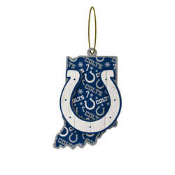 Item 143411 thumbnail Indianapolis Colts Wood State Ornament