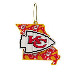 Item 143413 thumbnail Kansas City Chiefs Wood State Ornament
