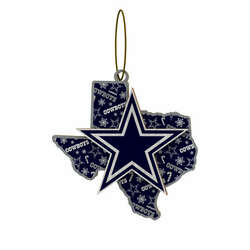 Item 143414 thumbnail Dallas Cowboys Wood State Ornament