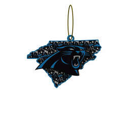 Item 143417 thumbnail Carolina Panthers Wood State Ornament