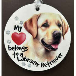 Item 162008 thumbnail My Heart Belongs To A Labrador Retriever Ornament