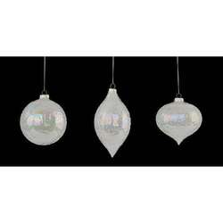 Item 171042 thumbnail White Beaded Glass Ornament