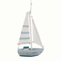 Item 177432 Aqua Sailboat Ornament