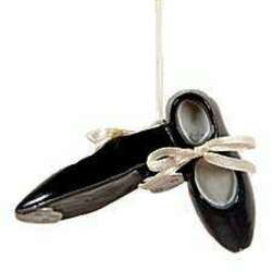 Item 177599 Pair of Black/Blue Tap Shoes With Bow Ornament