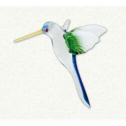 Item 186550 thumbnail BLUE/CLEAR HUMMINGBIRD ORN