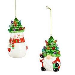 Item 191184 thumbnail Lighted Gnome/Snowman Tree Hat Ornament