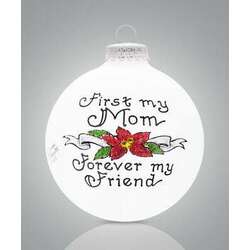 Item 202059 thumbnail First My Mom Forever My Friend/Poinsettia Ornament