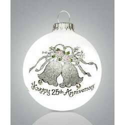 Item 202170 thumbnail Happy 25th Anniversary Silver Bells Ornament