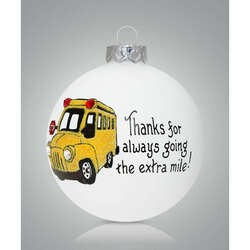 Item 202380 thumbnail School Bus Thanks Ornament