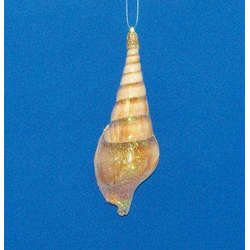 Item 220063 Brown Spiral Auger Shell Ornament