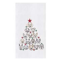Thumbnail Dog Face Christmas Tree Towel