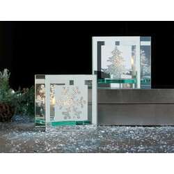 Item 245105 Snowflake/Tree Tea Light Holder