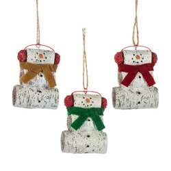 Item 260552 thumbnail Snowman With Log Ornament