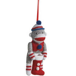 Item 260588 Americana Sock Monkey Ornament