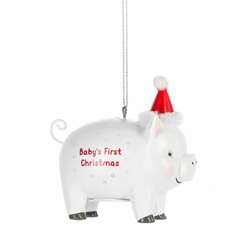 Item 260861 thumbnail Babys First Christmas Piggy Bank Ornament