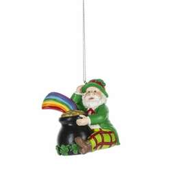 Item 261038 thumbnail Leprechaun Santa Ornament
