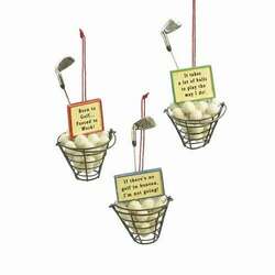 Item 261999 thumbnail Bucket of Golf Balls Ornament