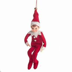 Item 262118 thumbnail Red/White Boy Elf Ornament