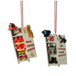 Item 262401 Police/Firefighter Locker Ornament
