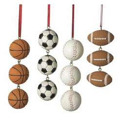 Item 262636 thumbnail Triple Sports Ball Ornament