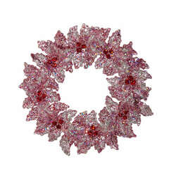 Item 281028 thumbnail Blushing Glittered Wreath Ornament