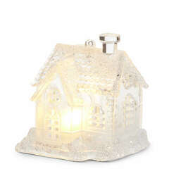 Item 281218 thumbnail Iced Lighted House Ornament