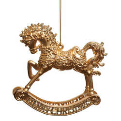 Item 281290 thumbnail Gold Rocking Horse Ornament