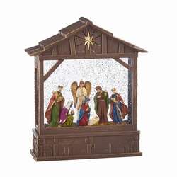 Item 281308 Lighted Musical Nativity Water Creche