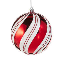 Item 281552 thumbnail Red Candy Cane Stripe Ball Ornament