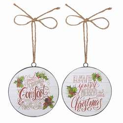 Item 281634 Holiday Sentiment Disc Ornament