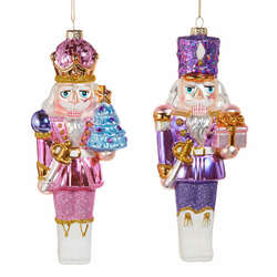 Item 281678 thumbnail Pink/Purple Nutcracker Ornament