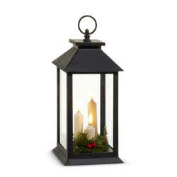 Item 281824 thumbnail Lantern With Candles And Greenery