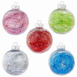 Item 281976 Tinsel Filled Ball Ornament