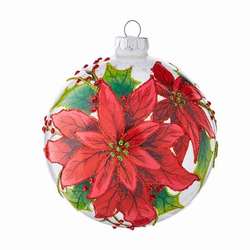 Item 282111 Poinsettia Ball Ornament