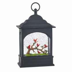 Item 282118 Lighted Cardinals On Branch Water Lantern