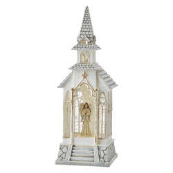 Item 282160 Angel Lighted Water Church