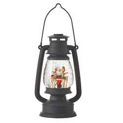 Item 282183 Santa With Deer Lighted Water Lantern