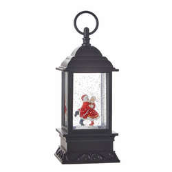 Item 282194 Dancing Santa/Mrs Musical Lighted Lantern