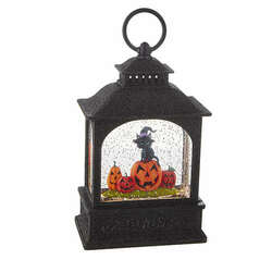 Item 282285 Cat On Jack O Lanterns Water Lantern