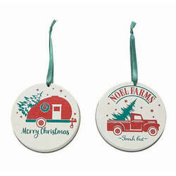 Item 291046 thumbnail Camper/Truck On Mason Jar Lid Ornament