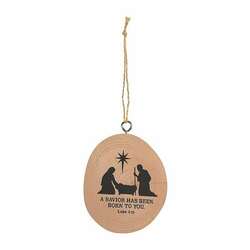 Item 291239 thumbnail Wood Nativity Silhoutte Disc Ornament