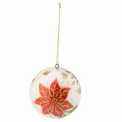 Item 294096 Poinsettia Ball Ornament