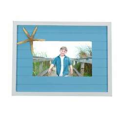 Thumbnail Blue/White Slate Board Photo Frame With Starfish